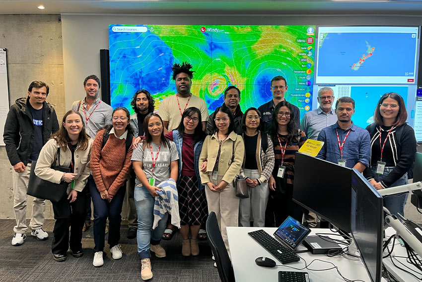 A group of Emergency Management students